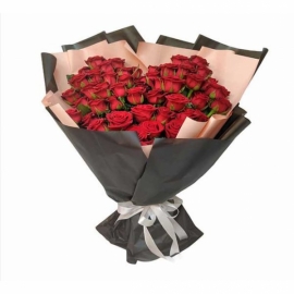  Marmaris Çiçek Siparişi 55 Kırmızı Gül Premium Buket