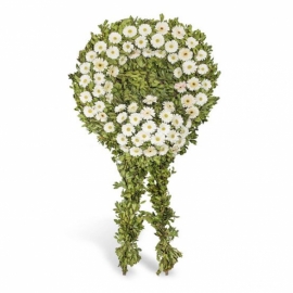  Marmaris Çiçek Gönder Beyaz Gerbera Cenaze Çelengi