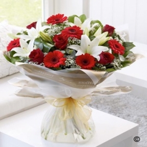  Marmaris Çiçekçi - Lilyum Gerbera Gül Buketi